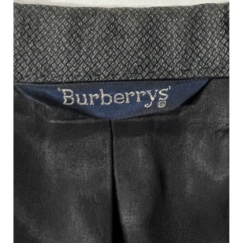 Vintage Burberrys Prorsum Blazer Mens 42R Gray Textured Two Button Sport Coat